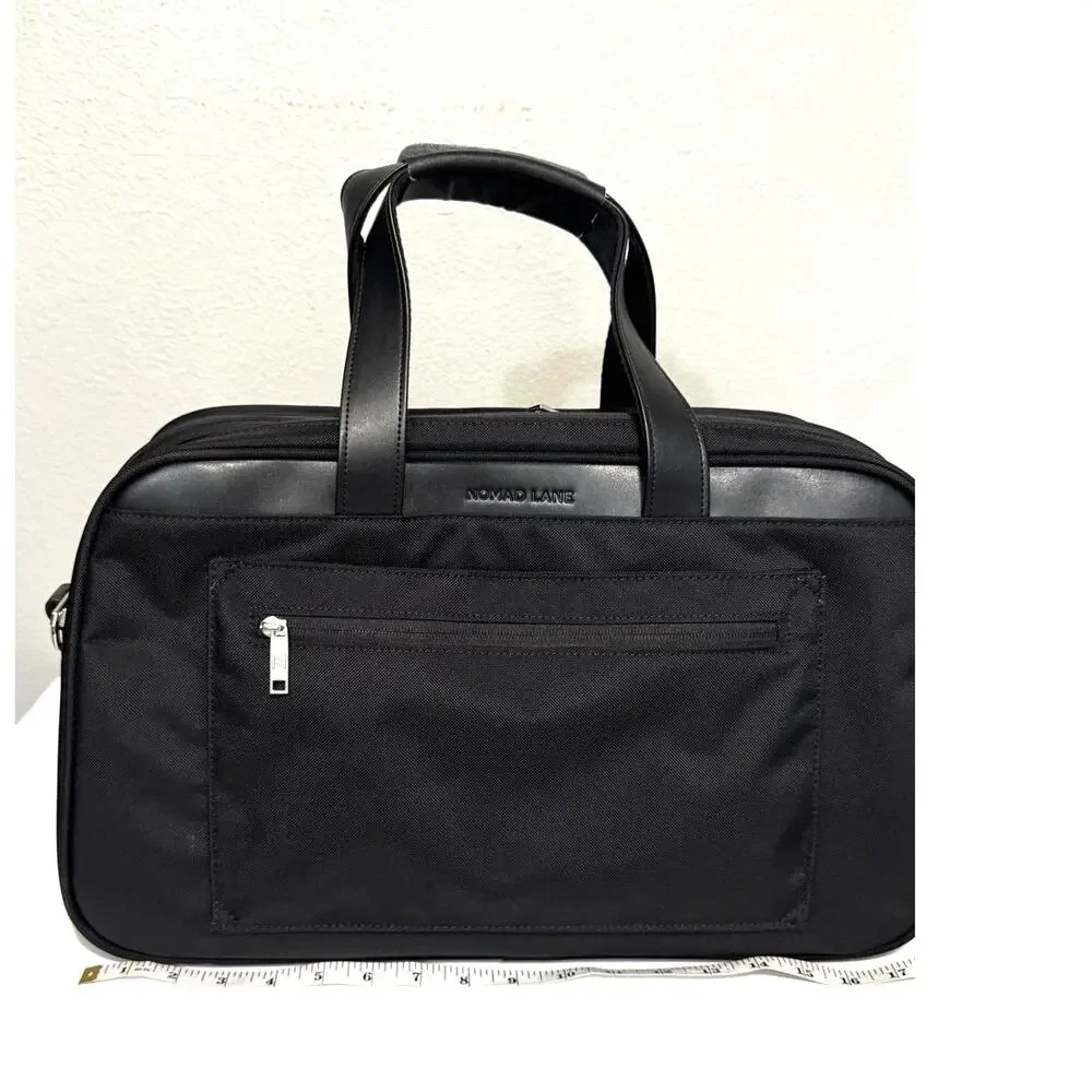 Nomad Lane Bento Bag Black Travel Carry On Laptop Briefcase NWT WITH EXTRAS